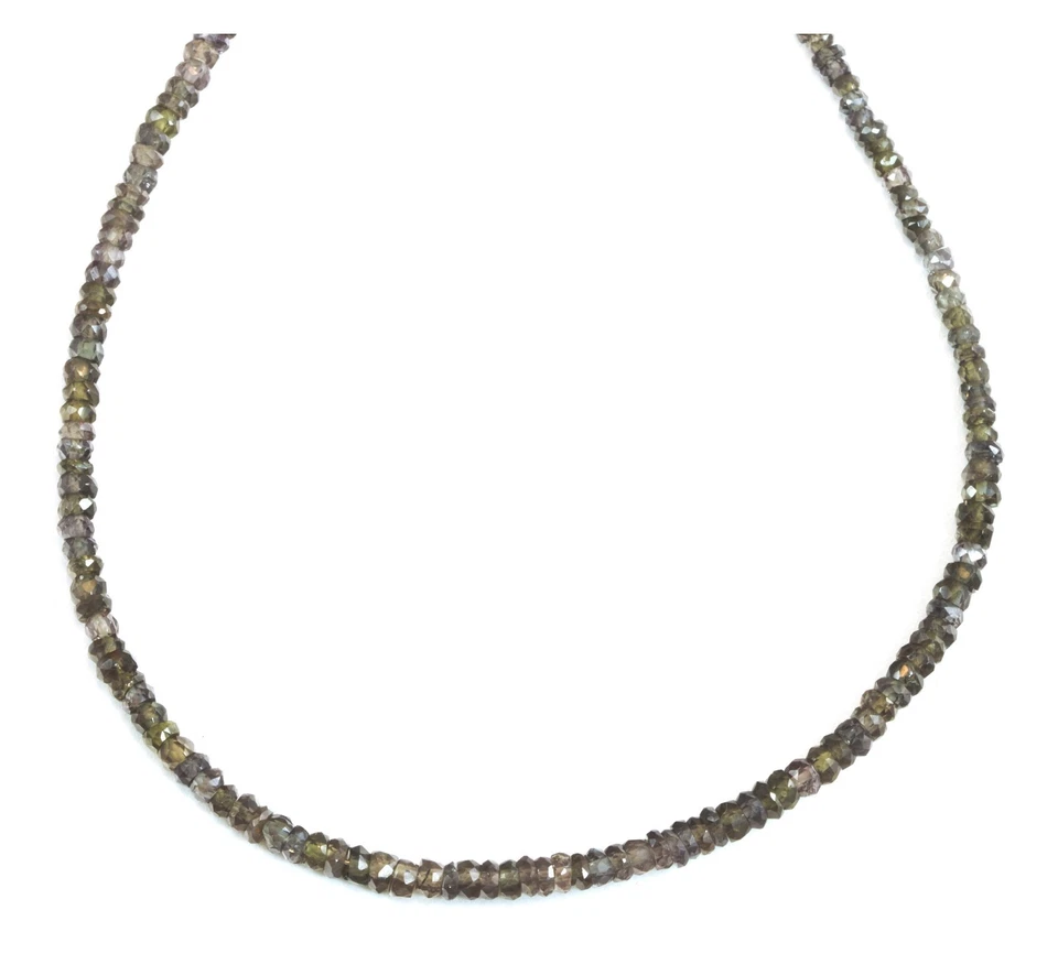 Collar Granate Cambio de Color Hilo Sólido Spestine 18 19 Pulgadas Oliva Delicado Foto 1 de 2