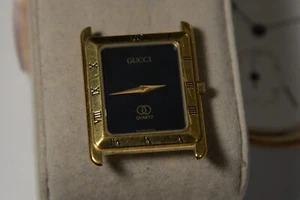 Vintage GUCCI 4200 18K GP Quartz Men's Rectangular Watch--4 Repair - Picture 1 of 12