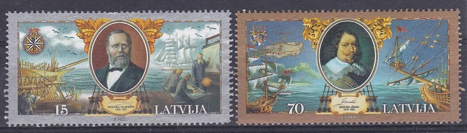 LATVIA 2001, Sea Navigation, Ships, full set of used stamps - Image 1 of 1