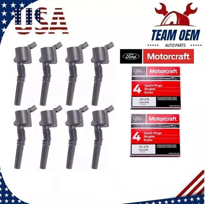 8X Bobina de encendido DG508 bujía Motorcraft SP479 apta para Ford F150 4,6 L 5,4 L Foto 1 de 4