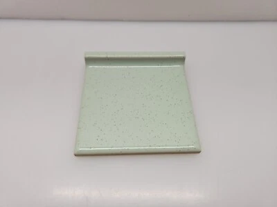 Vintage Romany Teal Bayberry? Black Speckles Ceramic Subway Tiles Bullnose - Image 1 of 4