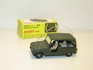 Dinky Toys Renault 4L Gendarmerie Sinpar Militaire + Fixe Antenne + Ant. Grise B - Picture 1 of 9