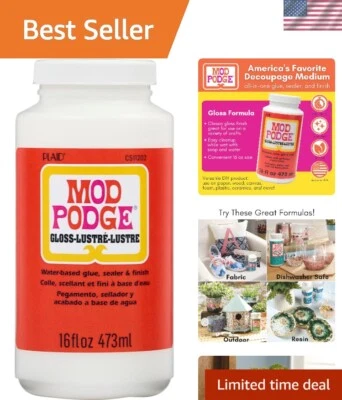 Sellador brillante todo en uno y pegamento para manualidades - secado rápido y fácil limpieza 16 oz Foto 1 de 4