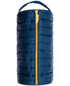 Jean Paul Gaultier Blue puffer Dopp Kit pouch train Case Toiletry travel Bag NEW - Picture 1 of 7
