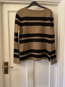 Weekend MaxMara Light Brown And Black Striped Design Jumper,S - Picture 1 of 10