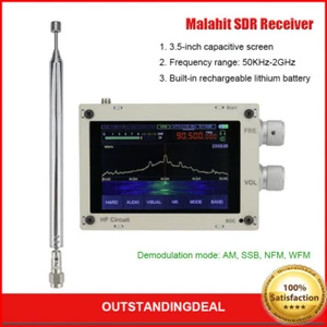 Hifi Audio 50KHz-2GHZ MALAHIT DSP SDR Receiver SDR Radio w/ Speaker 3.5" Screen - Bild 1 von 9