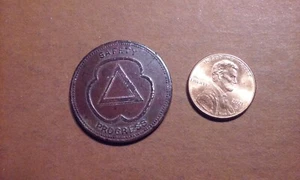 Scarso servizio stazione di servizio vintage bronzo TOKEN CITIES SERVICE ora Citgo - Foto 1 di 4