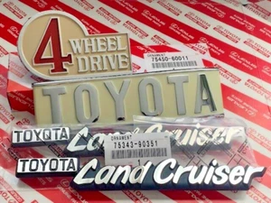 1969-1980 TOYOTA LAND CRUISER FJ40 BJ40 FJ45 BJ43 Emblem Plate Set Right OEM - Picture 1 of 6