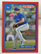 Sam Gaviglio 2020 Topps Total #313 - RED Parallel #'d 10/10 - TORONTO BLUE JAYS