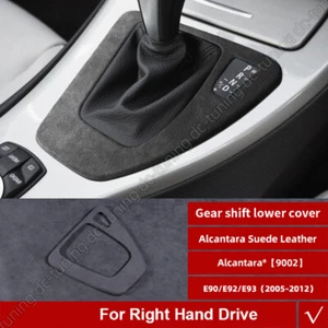 Pegatina interior panel de cambio de marchas Alcantara negro para BMW 3' E90 E92 E93 2005-12 - Imagen 1 de 3