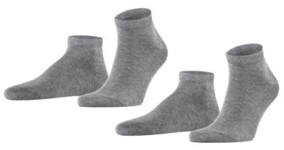 Falke Mens Happy 2 Pack Sneaker Socks - Light Grey Mel - image 1 of 4