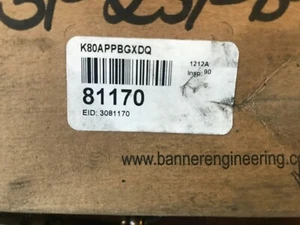 BANNER ENGINEERING K80APPBGXDQ EZ-LIGHT 1 COLOR PUSH BUTTON SENSOR. - Picture 1 of 2