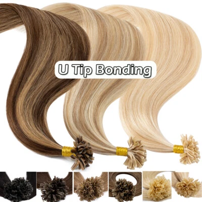 Bonding Extensions 100% Remy Echthaar Haarverlängerung 200 Strähnen Keratin Haar