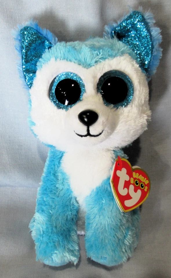 PRINCE the Husky Dog  TY 6" GLITTER EYES  Beanie Boos  NEW & MINT - Image 1 of 1