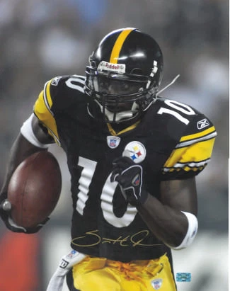 Foto firmada por Santonio Holmes Pittsburg Steelers 16x20 - Holmes Holograma/SB MVP Foto 1 de 1