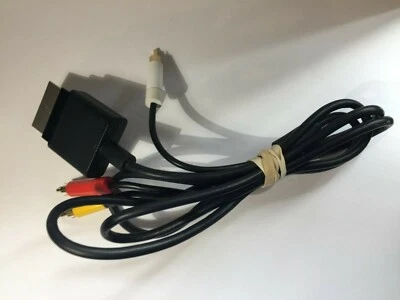 USED Genuine Microsoft Xbox 360 AV Composite Audio Video Cable RCA X821376-002 - Image 1 of 4