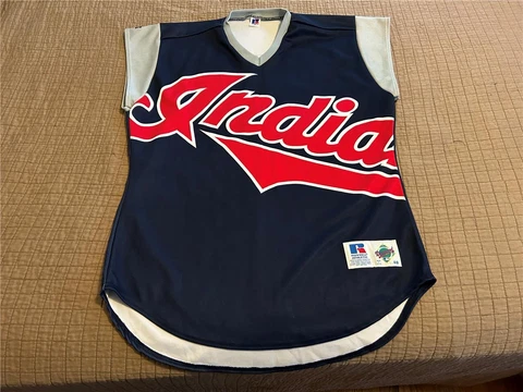Russell Athletic 1999 Turn Ahead the Clock Cleveland Indians Jim Thome jersey 48 Cover
