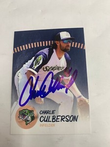 Charlie Culberson Signed Card IP Auto 2023 Team Card