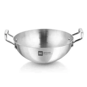 Be Bergner 28cm (4,0L) TriPly Edelstahl extra tief Kadai, (BGIN-6273) - Bild 1 von 6