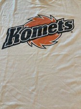 Vintage Fort Wayne Komets ECHL Hockey Autographed T-shirt #1000