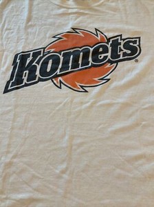 Vintage Fort Wayne Komets ECHL Hockey Autographed T-shirt #1000