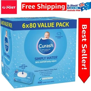 Gentle 99% Water Baby Wipes - pH Balanced & Alcohol Free - 480 Count Value Pack - Picture 1 of 11