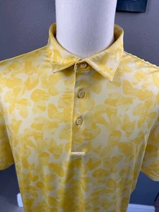 Adidas Golf Ropa Activa Estampado Limón Todo Para Hombre Rendimiento Polo Grande - Imagen 1 de 5