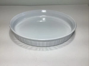 Corning Ware FRENCH WHITE F-3-B Round Quiche Pie Tart Baking Dish 10.5" - Picture 1 of 4