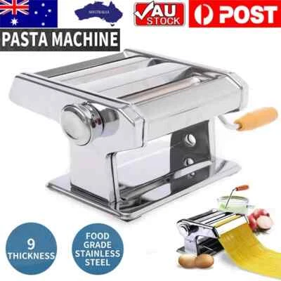 Pasta Noodle Maker Machine Cutter For Fresh Spaghetti 6 Thickness Settings - Image 1 of 4
