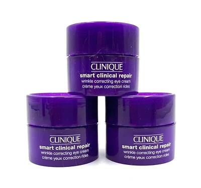 Lot 3: Clinique Smart Repair Wrinkle Correcting Eye Cream ~ 5 ml*3= 15ml /0.5 oz - Image 1 of 4