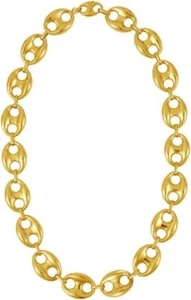 Collana Floreo in oro giallo 14 carati 16 mm con ancora a sbuffo marinaio, 18 pollici - Foto 1 di 2