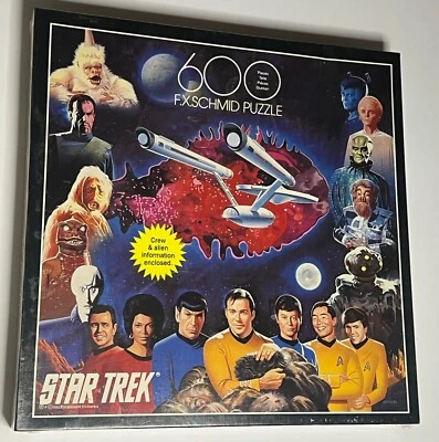 Rompecabezas de 600 piezas Star Trek 1993 FX Schmid Crew información alienígena cerrado sellado Foto 1 de 4