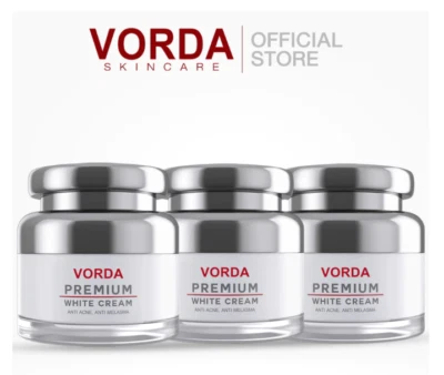 3X Facial care bright smooth Skin care Premium White Cream Vorda 20g. - Image 1 of 4