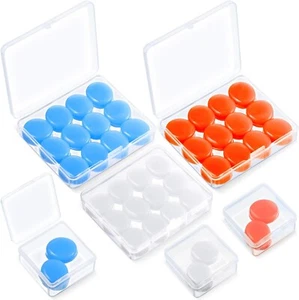 Tapones para los oídos de silicona suave reutilizables 12-48 con cancelación de ruido moldeables para nadar dormido - Imagen 1 de 26