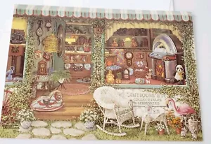 Biglietto di auguri vintage vuoto antico shoppe Janet Kruskamp mobili in vimini - Foto 1 di 2
