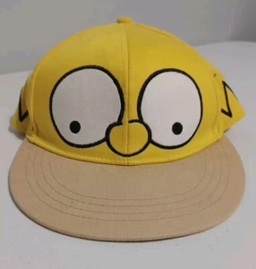 Homer Simpsons Hat Unisex One Size Fits Most Yellow Embroidered Stretch (C7) - Picture 1 of 6