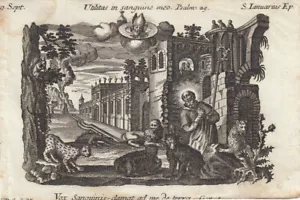 Gebrüder Klauber San Januarius Gennaro Napoli Märtyrer Kupferstich 1750 - Bild 1 von 1