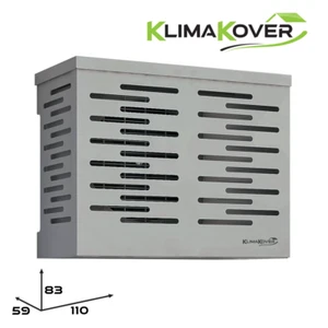 KLIMAKOVER K-110S Copri climatizzatore da design 110x83x59 cm silver in allumini - Imagen 1 de 6