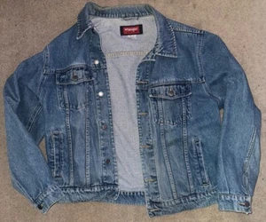 Vintage Wrangler Hero Denim Blue Jean Jacket Men's Size Large - Picture 1 of 5