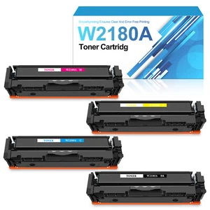 Toner a colori 4 pezzi 218A W2180A compatibile per HP MFP 3301fdw 3301cdw 3301sdw NOCHIP - Foto 1 di 14