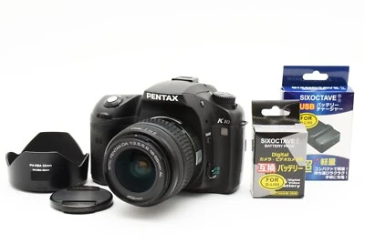 Pentax K10D DSLR w/AF 18-55mm f3.5-5.6 zoom lens with battery [Exc+++] #2394699A - Image 1 of 4