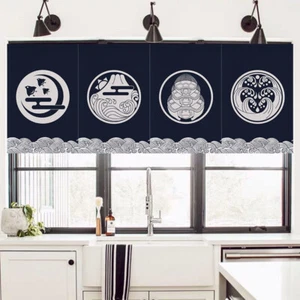 1x Japanese Short Noren Doorway Curtain Hanging Flag Valance Parlor Door Curtain - Picture 1 of 28