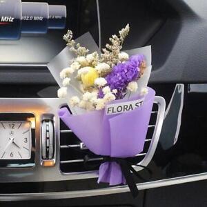 Mini bouquet de fleurs voiture assainisseur d'air clip d'évent créatif gypsophile parfum