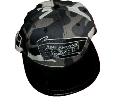 Винтажная черная камуфляжная бейсболка San Antonio Spurs с экзоическими полями от HWC New Era - Изображение 1 из 4