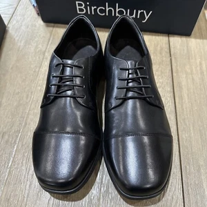 Birchbury Brenston Black Men's US 9 10 11 11.5 12 13 Barefoot Leather dress shoe - Picture 1 of 6