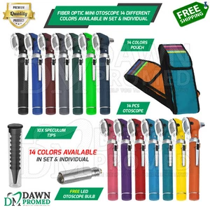 Mini Otoscopio de Fibra Óptica 14 Colores Bolsillo LED Diagnóstico Coimán Ent Oreja - Imagen 1 de 128