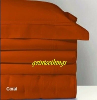 $95 New Yves Delorme Triomphe Decorative Sham 12x17 Coral Orange Egyptian Cotton - Image 1 of 4