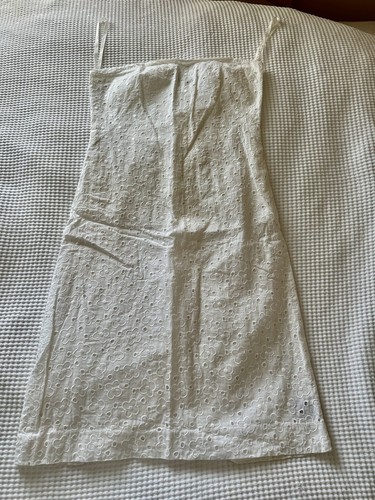 OFF WHITE ABITO SENZA SPALLINE THEORY EYELET OFF WHITE SPACCO POSTERIORE TAGLIA 0