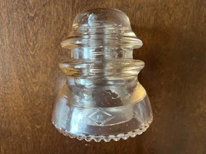 Vintage DOMINION No 42 Peach GLASS INSULATOR CD 154 Telephone Canada - Bild 1 von 11