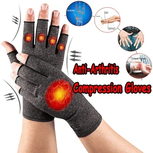 Arthritis Medical Gloves Compression Copper Pain Relief Hand Wrist Support Brace - Picture 1 of 8